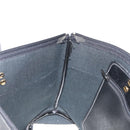 Christian Dior Honeycomb Canvas Shoulder Bag PVC Black Gold Auth 173515-20