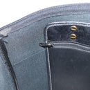 Christian Dior Honeycomb Canvas Shoulder Bag PVC Black Gold Auth 173515-21