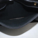 Christian Dior Honeycomb Canvas Shoulder Bag PVC Black Gold Auth 173515-22