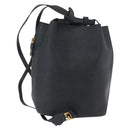 FENDI Backpack Leather Charcoal gray Auth 173517-3