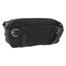 Salvatore Ferragamo Shoulder Bag Canvas Leather Black Silver Auth 173518-1