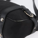 Salvatore Ferragamo Shoulder Bag Canvas Leather Black Silver Auth 173518-11