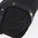 Salvatore Ferragamo Shoulder Bag Canvas Leather Black Silver Auth 173518-12