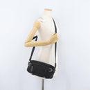 Salvatore Ferragamo Shoulder Bag Canvas Leather Black Silver Auth 173518-21
