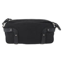 Salvatore Ferragamo Shoulder Bag Canvas Leather Black Silver Auth 173518-3