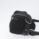 Salvatore Ferragamo Shoulder Bag Canvas Leather Black Silver Auth 173518-4