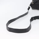 Salvatore Ferragamo Shoulder Bag Canvas Leather Black Silver Auth 173518-7