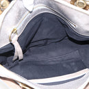 Chloe Hand Bag Leather Silver gold Auth 173521-16
