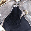 Chloe Hand Bag Leather Silver gold Auth 173521-18