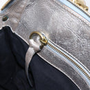 Chloe Hand Bag Leather Silver gold Auth 173521-19
