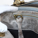 Chloe Hand Bag Leather Silver gold Auth 173521-22