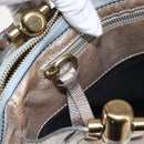 Chloe Hand Bag Leather Silver gold Auth 173521-25