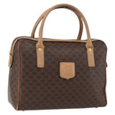 CELINE Macadam Canvas Hand Bag PVC Leather Brown Gold Auth 173522-1