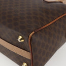 CELINE Macadam Canvas Hand Bag PVC Leather Brown Gold Auth 173522-12