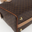 CELINE Macadam Canvas Hand Bag PVC Leather Brown Gold Auth 173522-13