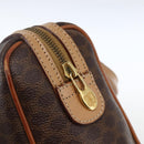 CELINE Macadam Canvas Hand Bag PVC Leather Brown Gold Auth 173522-14