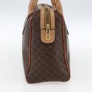 CELINE Macadam Canvas Hand Bag PVC Leather Brown Gold Auth 173522-4