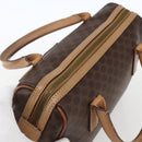 CELINE Macadam Canvas Hand Bag PVC Leather Brown Gold Auth 173522-6