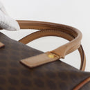 CELINE Macadam Canvas Hand Bag PVC Leather Brown Gold Auth 173522-8