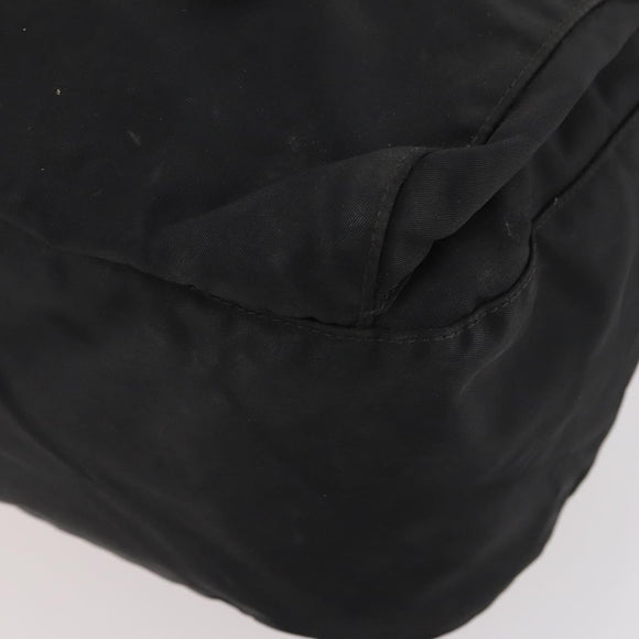 PRADA Shoulder Bag Nylon Black Silver Auth 173525