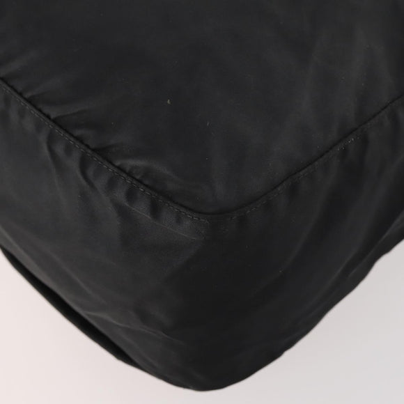 PRADA Shoulder Bag Nylon Black Silver Auth 173525
