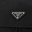 PRADA Shoulder Bag Nylon Black Silver Auth 173525-18