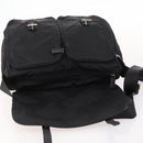 PRADA Shoulder Bag Nylon Black Silver Auth 173525-9