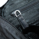 PRADA Shoulder Bag Nylon Black Silver Auth 173525-23