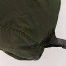 PRADA Backpack Nylon Khaki Silver Auth 173527-18