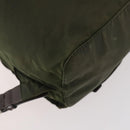 PRADA Backpack Nylon Khaki Silver Auth 173527-19