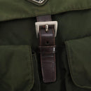 PRADA Backpack Nylon Khaki Silver Auth 173527-9