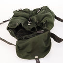 PRADA Backpack Nylon Khaki Silver Auth 173527-10