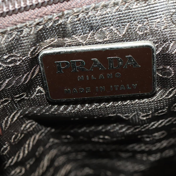 PRADA Backpack Nylon Khaki Silver Auth 173527