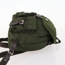 PRADA Backpack Nylon Khaki Silver Auth 173527-3