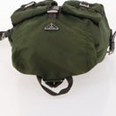 PRADA Backpack Nylon Khaki Silver Auth 173527-6