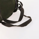 PRADA Backpack Nylon Khaki Silver Auth 173527-8