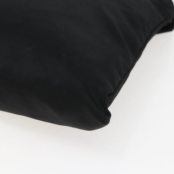 PRADA Shoulder Bag Nylon Black Silver Auth 173528