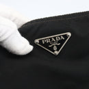 PRADA Tote Bag Nylon Black Silver Auth 173530-18