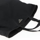 PRADA Tote Bag Nylon Black Silver Auth 173530-6