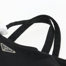 PRADA Tote Bag Nylon Black Silver Auth 173530-8