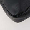 GUCCI Bamboo Hand Bag Leather 2way Black Gold 001 1998 1577 Auth 173531-18