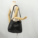 GUCCI Bamboo Hand Bag Leather 2way Black Gold 001 1998 1577 Auth 173531-24