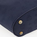 MCM Vicetos Logogram Tragetasche Nylon Navy Auth 173532-14