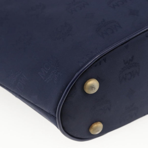 MCM Vicetos Logogram Tragetasche Nylon Navy Auth 173532