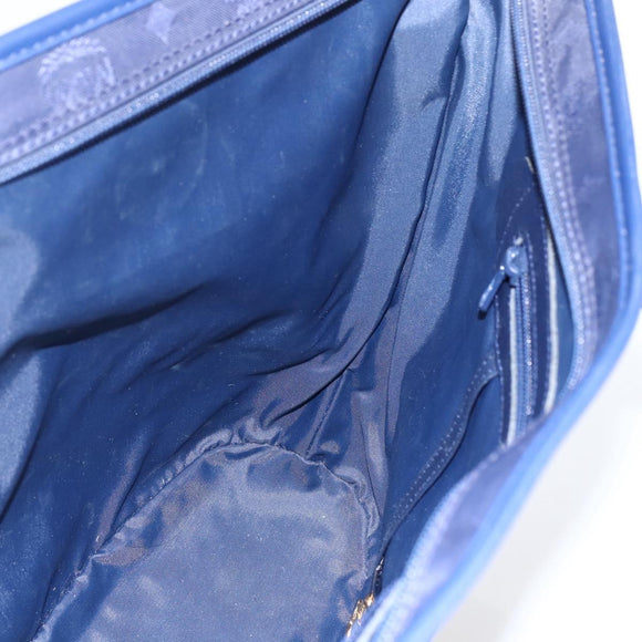 MCM Vicetos Logogram Tragetasche Nylon Navy Auth 173532