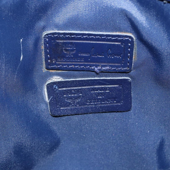 MCM Vicetos Logogram Tragetasche Nylon Navy Auth 173532