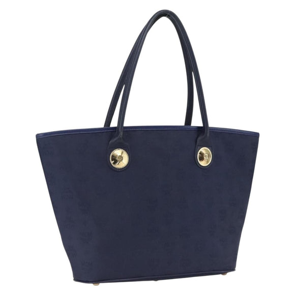 MCM Vicetos Logogram Tragetasche Nylon Navy Auth 173532