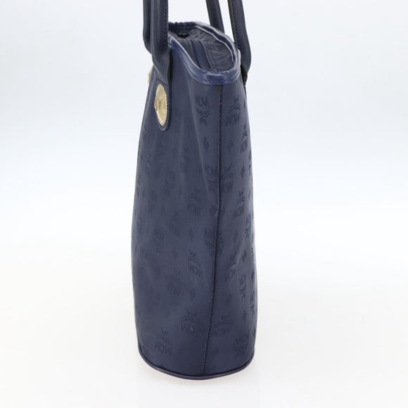 MCM Vicetos Logogram Tragetasche Nylon Navy Auth 173532