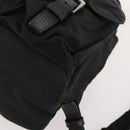 PRADA Backpack Nylon Leather Black Silver Auth 173533-16