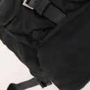 PRADA Backpack Nylon Leather Black Silver Auth 173533-17